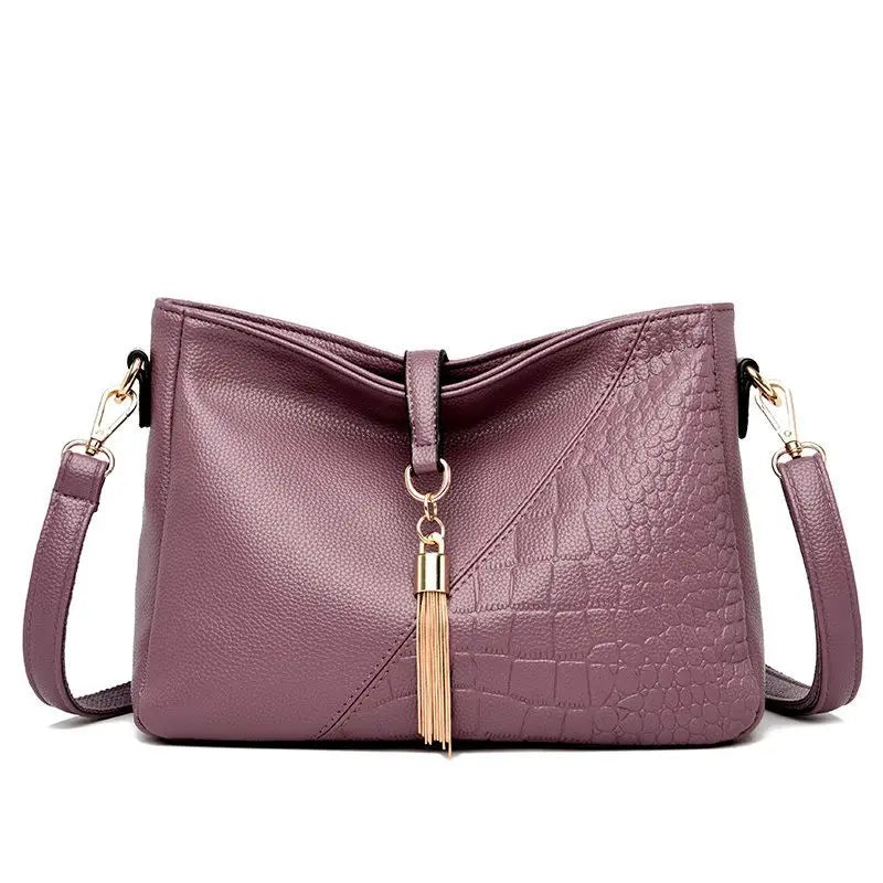 Soft Leather Tassels Totes Bags Women Large Capacity Handbags Pu Female Cr