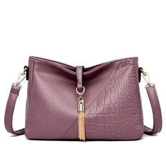 Soft Leather Tassels Totes Bags Women Large Capacity Handbags Pu Female Cr