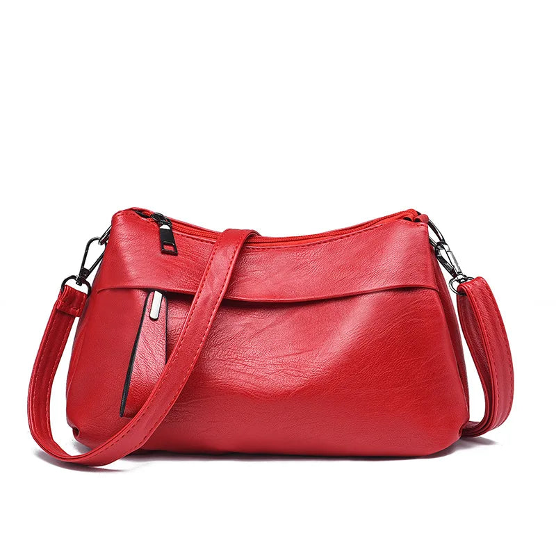 Soft Leather Texture Bag Women Elderly Ladies Messenger