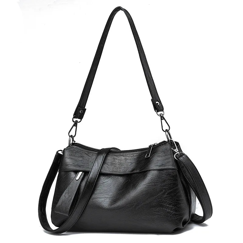Soft Leather Texture Bag Women Elderly Ladies Messenger