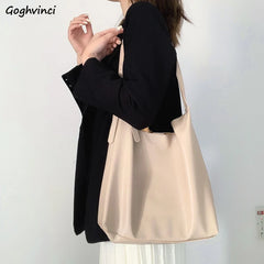 Soft Leather Totes Women Shoulder Bags Preppy Book Bag Vintage Handbag