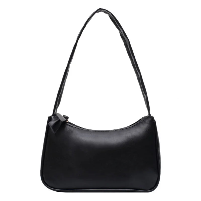 Soft Leather Women Underarm Crossbody Bag Retro Ladies Handbags