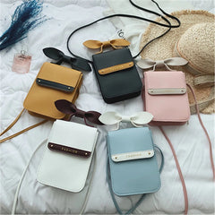 Soft Leather Women's Bag Wallets Bow Decoration Cell Phone Purse Bags Of Women