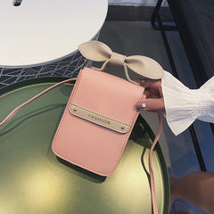 Soft Leather Women's Bag Wallets Bow Decoration Cell Phone Purse Bags Of Women