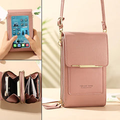 Soft Leather Women's Bag Wallet Touch Screen Cell Phone Purse