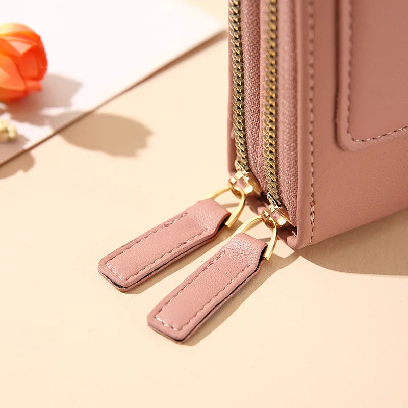 Soft Leather Women's Bag Wallet Touch Screen Cell Phone Purse