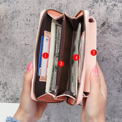 Soft Leather Women's Bag Wallets Touch Screen Cell Phone Purse Crossbody Bag