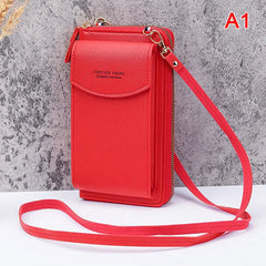 Soft Leather Women's Bag Wallets Touch Screen Cell Phone Purse Crossbody Bag