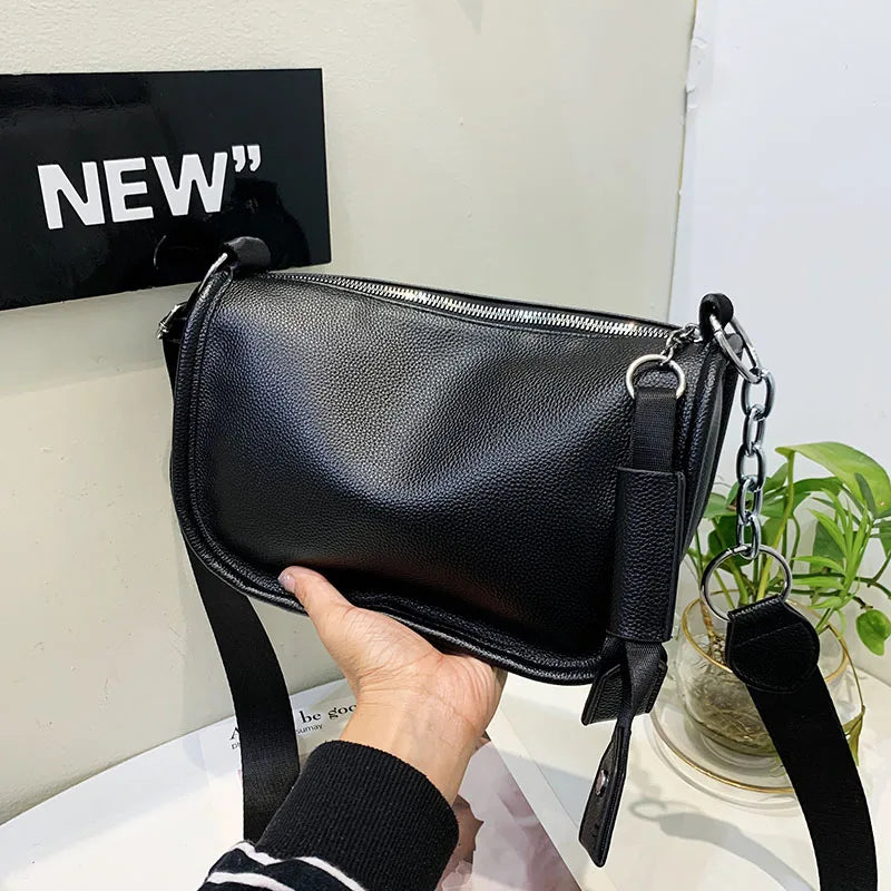 Soft Leather Women's Messenger Bag Ladies Hobo Handbag Shoulder Bag