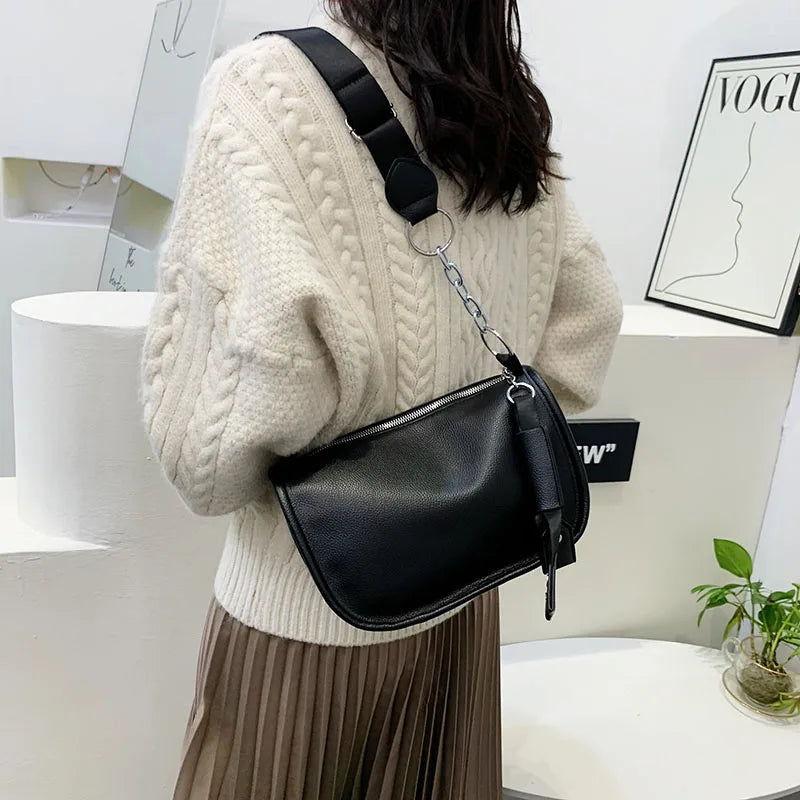 Soft Leather Women's Messenger Bag Ladies Hobo Handbag Shoulder Bag