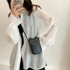 Sweet Shoulder Bag Solid Color Small Square Bag