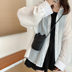 Sweet Shoulder Bag Solid Color Small Square Bag