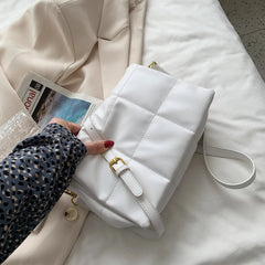 Soft PU Leather Crossbody Bags Plaid Small Clutch Handbags
