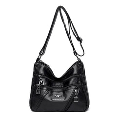 Soft PU Leather Crossbody Bag For Women Shoulder Bag Mult-pockets Messenger Bag