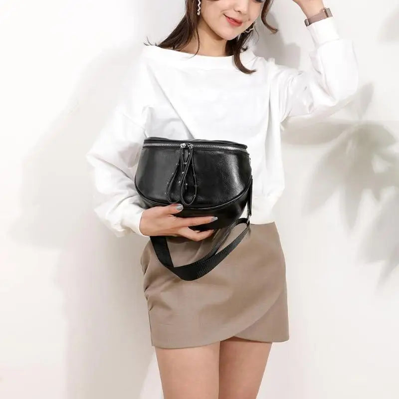 PU Leather Crossbody Shoulder Bag for Women Small Solid Handbag