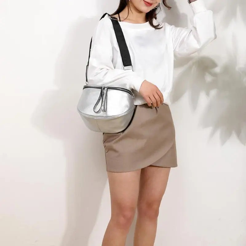PU Leather Crossbody Shoulder Bag for Women Small Solid Handbag