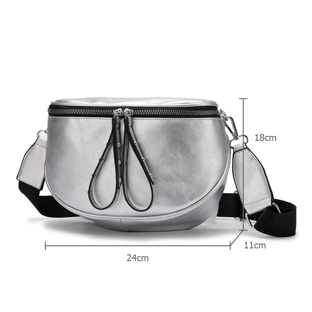 PU Leather Crossbody Shoulder Bag for Women Small Solid Handbag