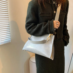 Vintage Shoulder Bag Soft PU Leather Large Capacity Crossbody Handbag