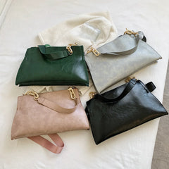 Vintage Shoulder Bag Soft PU Leather Large Capacity Crossbody Handbag