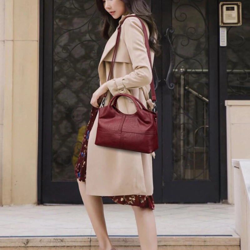 Soft PU Leather Handbag High Women Bag Casual Female Messenger Bag