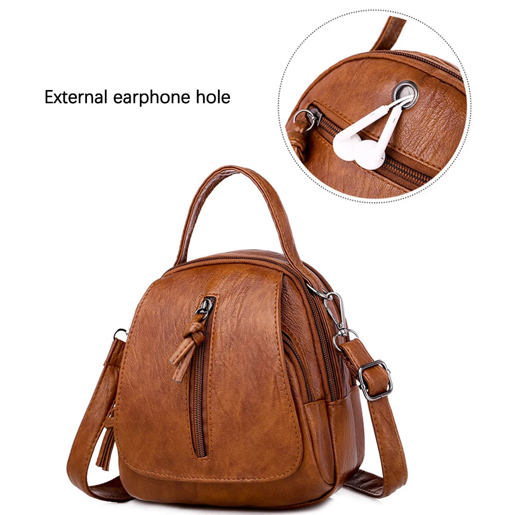 Stylish PU Leather Ladies Shoulder Bag Small Flap Phone Crossbody Bag