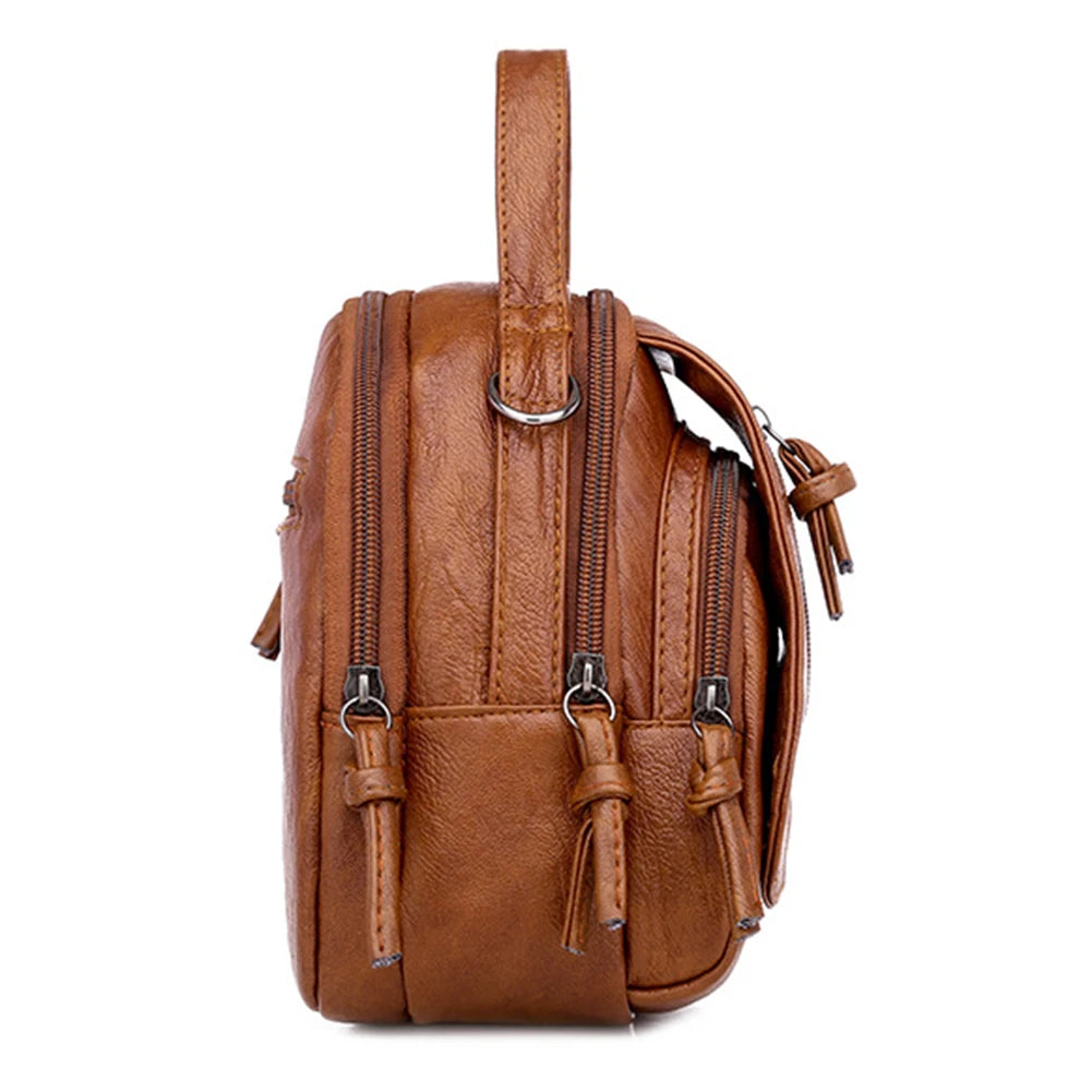 Stylish PU Leather Ladies Shoulder Bag Small Flap Phone Crossbody Bag