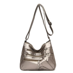 Women's Soft PU Leather Shoulder Bag Purses Multi-pocket Crossbody