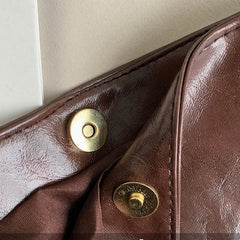 Vintage PU Leather Shoulder Bag for Women Large Capacity
