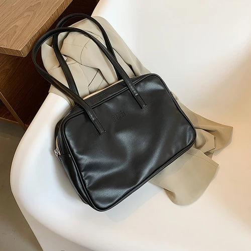 Soft PU Leather Women Big Purse Handbags Large Capacity Student Girls Tote