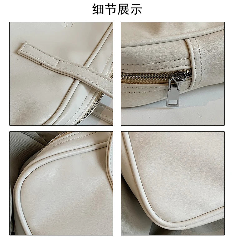 Soft PU Leather Women Big Purse Handbags Large Capacity Student Girls Tote
