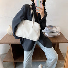 Soft PU Leather Women Big Purse Handbags Large Capacity Student Girls Tote