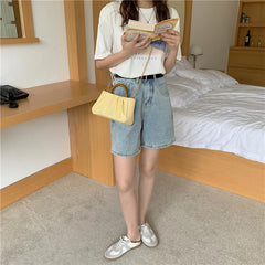 Soft PU Leather Women Clutch Purse Handbags Solid Ladies Mini Tote