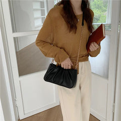 Soft PU Leather Women Clutch Purse Handbags Solid Ladies Mini Tote