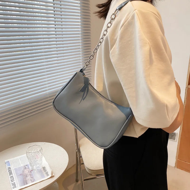 Retro Purple Underarm Bag for Women