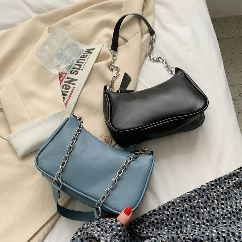 Retro Purple Underarm Bag for Women