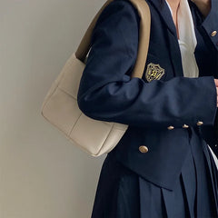 PU Leather Shoulder Bag Plaid Purse Handbag Female Winter Small Square
