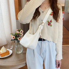 Soft PU Leather Women Shoulder Crossbody Bags Ladies Hobos Handbags Retro Solid
