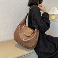 Soft PU Leather Women Shoulder Hobo Bags Large Capacity Crossbody Bags