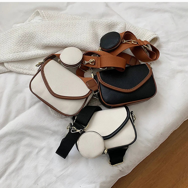 Soft PU Leather Women Shoulder Crossbody Bags Lady Handbag and Purse