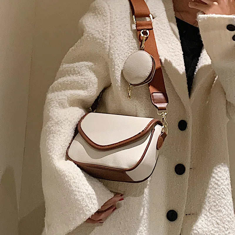 Soft PU Leather Women Shoulder Crossbody Bags Lady Handbag and Purse
