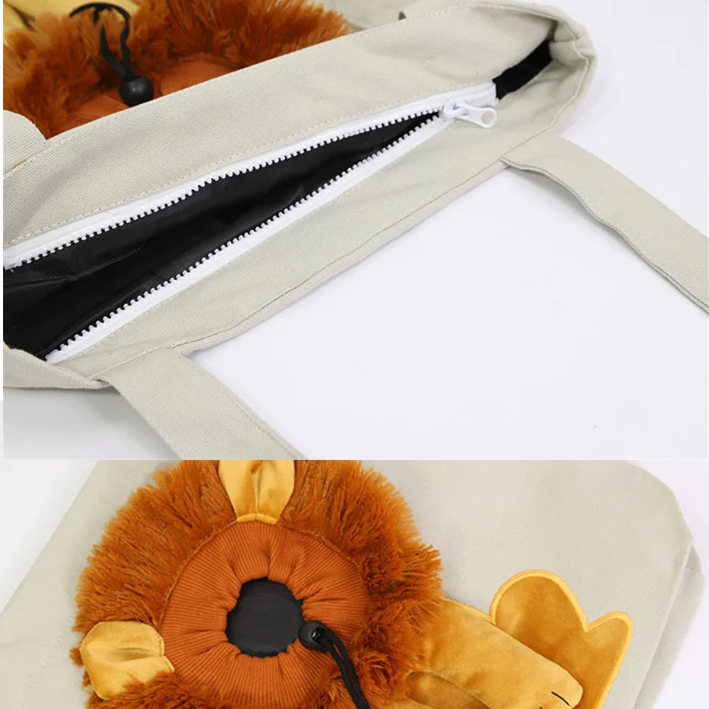 Soft Pet Carriers Lion Portable Breathable Bag Cat Dog Carrier Bags