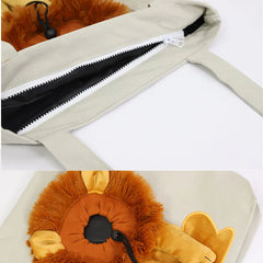 Soft Pet Carriers Lion Portable Breathable Bag Cat Dog Carrier Bags