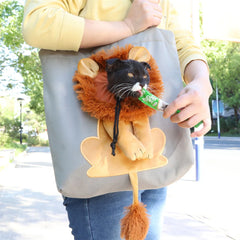 Soft Pet Carriers Lion Portable Breathable Bag Cat Dog Carrier Bags