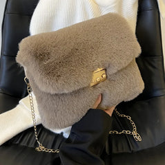 Plush Crossbody Shoulder Bag for Women Girls Velvet Bag