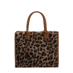 Soft Plush Faux Fur Handbag for Ladies