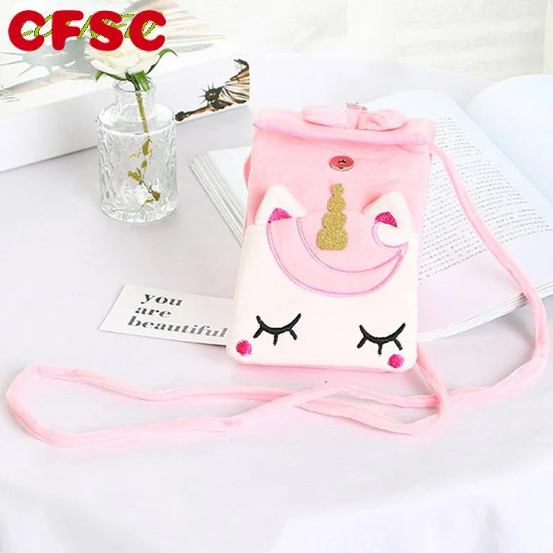 Soft Plush Unicorn Children Coin Purse Girl Shoulder Bag
