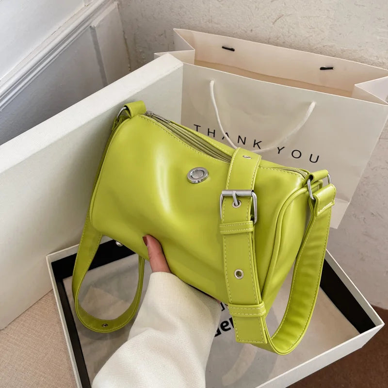 Soft Pu Leather Crossbody Bags For Women Handbag Boston Female Shoulder Bag