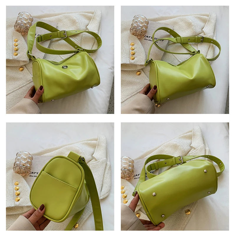 Soft Pu Leather Crossbody Bags For Women Handbag Boston Female Shoulder Bag