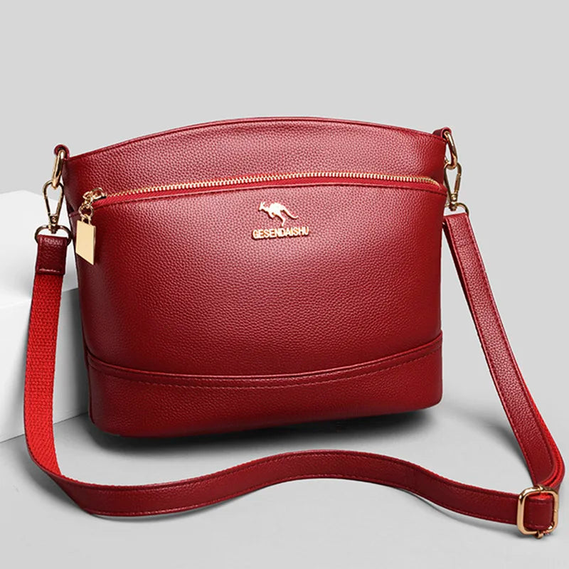 Soft Pu Leather Women Handbags High Shoulder Messenger Bag Ladies Hand Bag