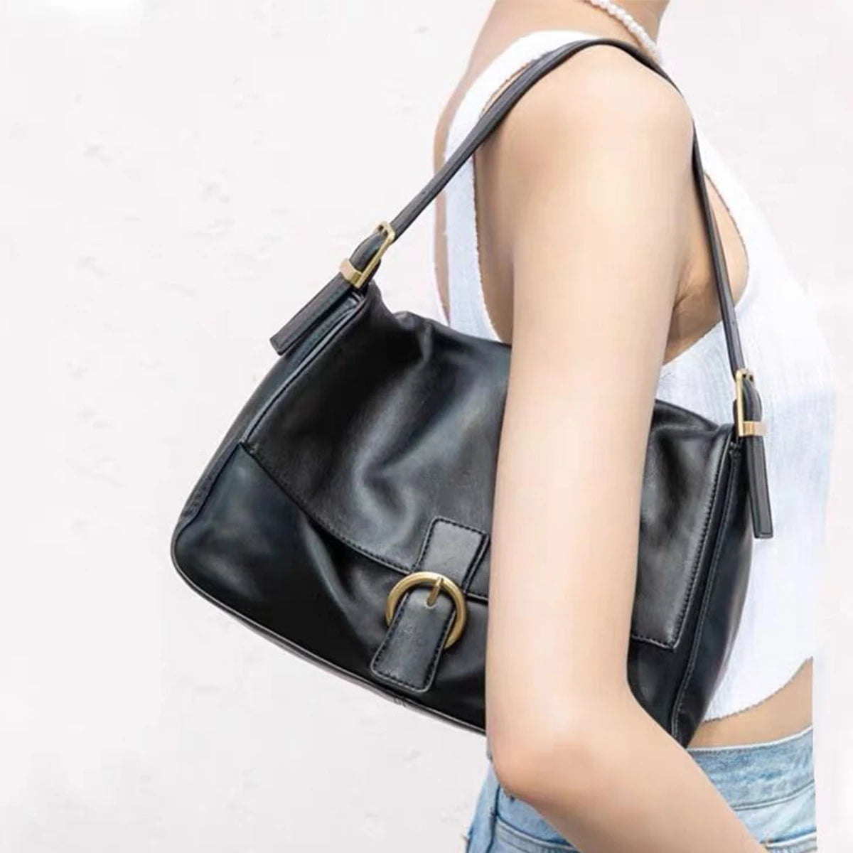 Soft Pu Leather Solid Bags Women Summer Vintage Casual Bag